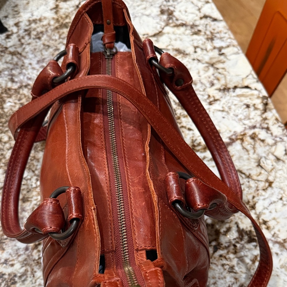 FRYE MELISSA SATCHEL, Clay - Picture 5 of 12